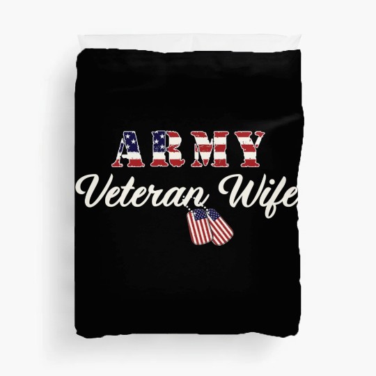US Army Veteran Wife Duvet Covers