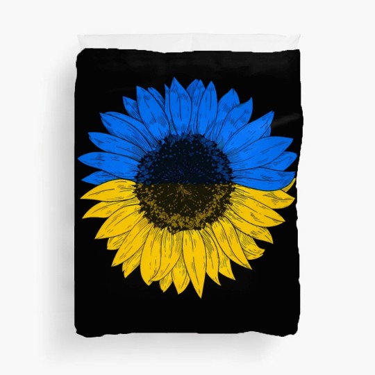 Ukraine Flag Sunflower Ukrainian Flag Duvet Covers
