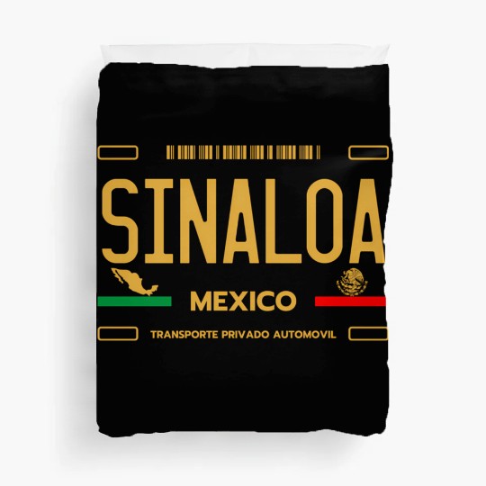 Sinaloa Meco License Plate Aesthetic Sinaloa Duvet Covers