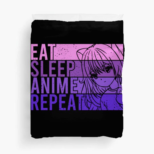 Anime Duvet Covers Eat Sleep Anime Repeat Anime