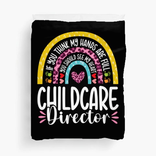 Heart Childcare Director Daycare Teacher Duvet Covers
