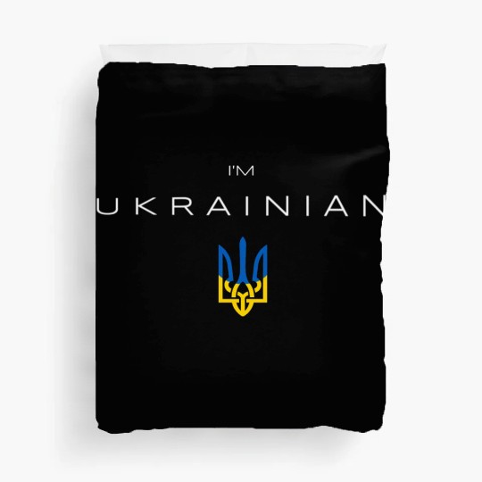 I am Ukrainian - I am from Ukraine Trident Flag Duvet Covers