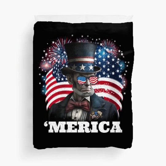 Merica Lincoln Independence Day Party 4th July Duvet Covers