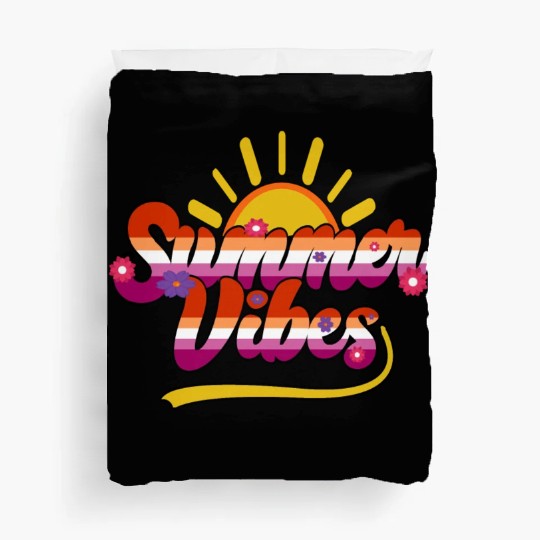 LGBTQ Summer Vibes, Summer Vacation, Lesbian Duvet Covers