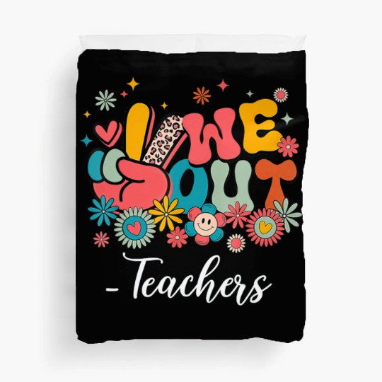 Cute End Of School Year Teacher Summer Bruh We Out Duvet Covers