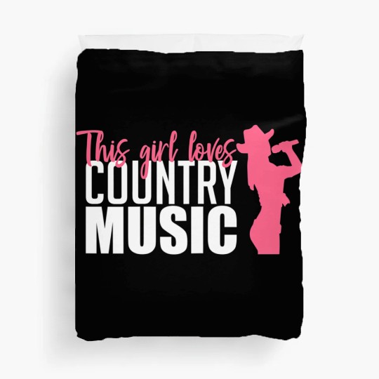 This Girl Loves Country Music A Western Folk Fan Duvet Covers