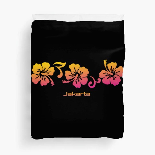 Jakarta Indonesia Hibiscus Souvenir Vacation Duvet Covers