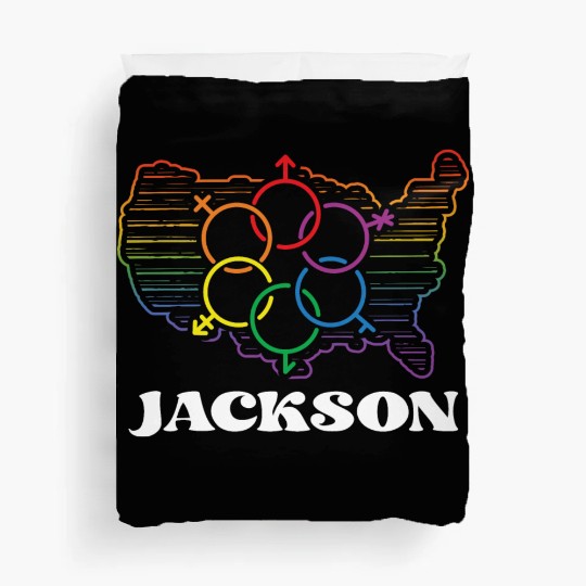 Jackson Pride Month Pride Flag LGBT Community LGBT Duvet Covers