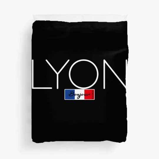 Lyon France Summer Py White Writing Duvet Covers