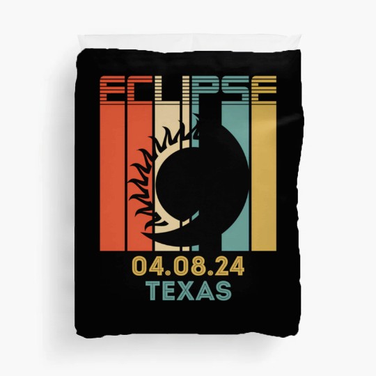 America Total Solar Eclipse 040824 Texas 2024 Duvet Covers
