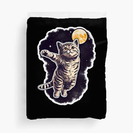 Space cat Duvet Covers