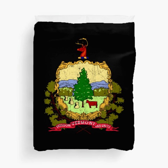Vermont Flag State Vintage Duvet Covers