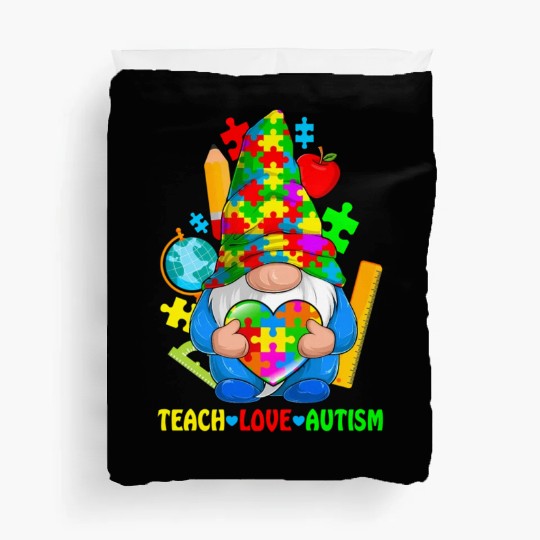 Autism Gnomes Autism Awareness Month Autism Teache Duvet Covers