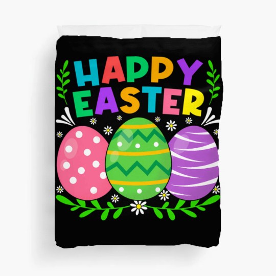 Happy Easter Day Bunny Eggs Easter Duvet Covers