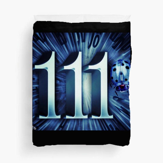 Aqua Charm: Lucky 1111 Ladybug Duvet Covers