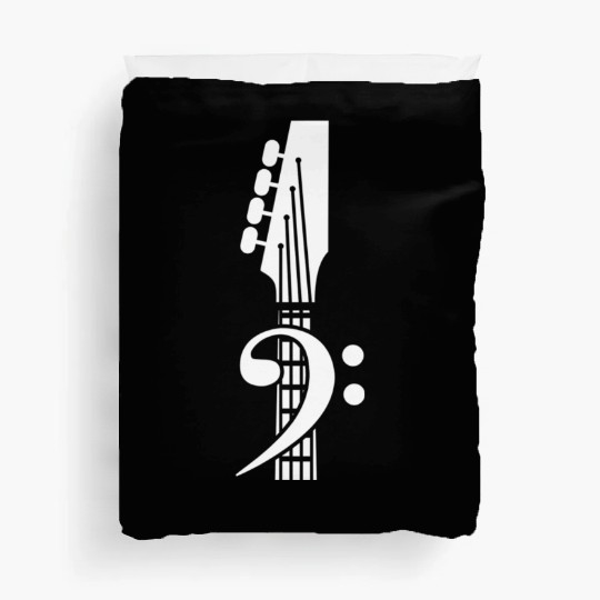 Bass Clef Bass Guitar Duvet Covers