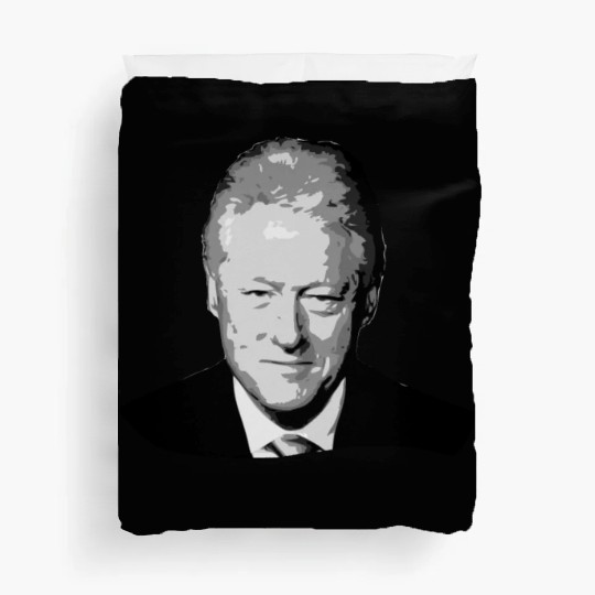 Bill Clinton Grayscale Pop Art Duvet Covers