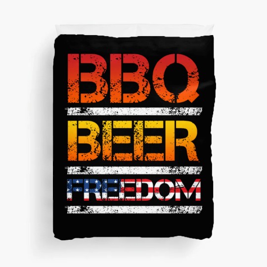 BBQ Beer Freedom Independence Day USA Party Fan Duvet Covers