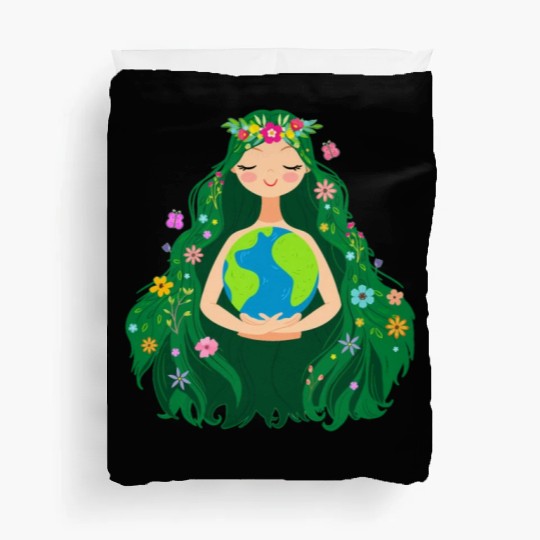 Green Mother Earth Day Gaia Save Our Planet Duvet Covers