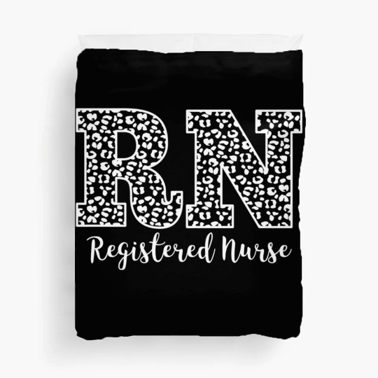Registered Nurse Rn Leopard Nursing School Nurse Duvet Covers