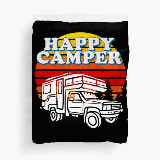 Happy Camper Funny Camping Lover Duvet Covers