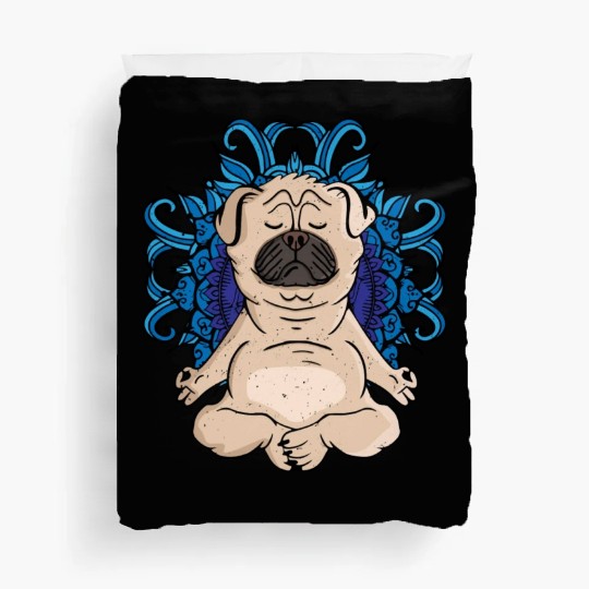 Zen Buddhism Meditation Gift Dog Lover Women Yoga Duvet Covers