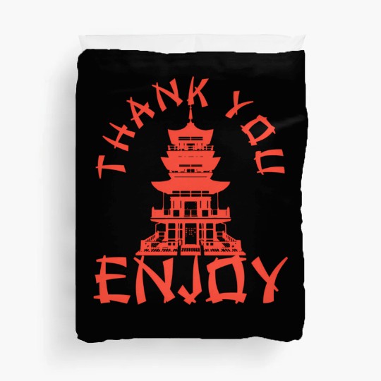 Chinese Take Out Thank You Enjoy Food Asian Duvet Covers