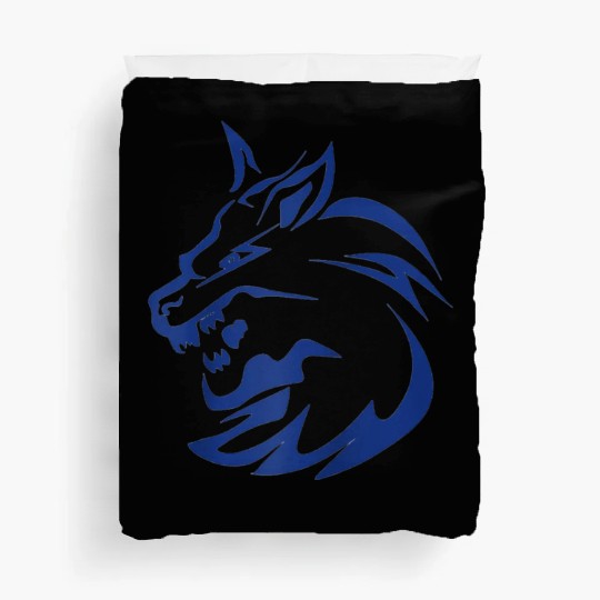 lightning lone wolf design raglan baseball Duvet Covers Tan