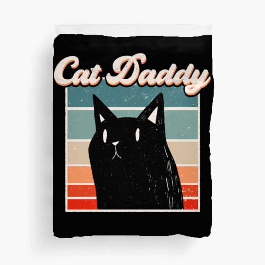 Cat Daddy Synthwave Duvet Covers