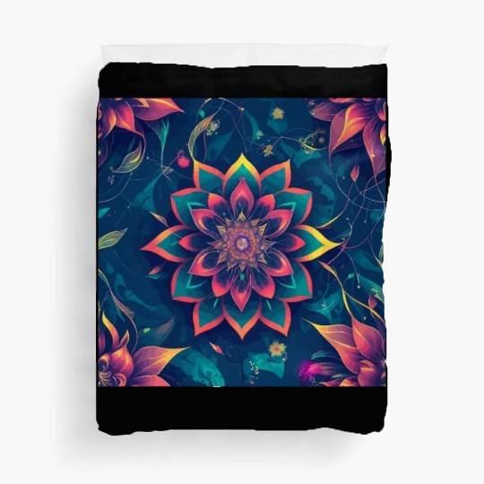 Cyberpunk flowers Duvet Covers