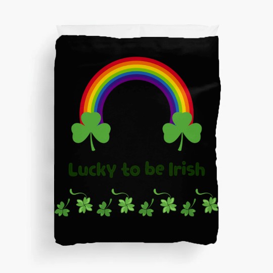 Lucky to be Irish green Duvet Covers