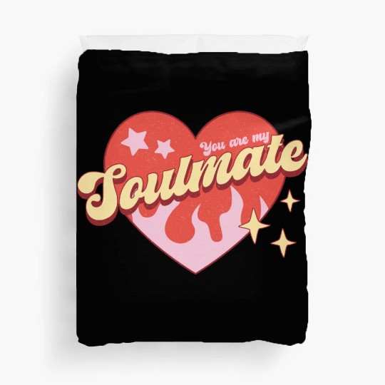 Soulmate heart valentine sublimation trending Duvet Covers