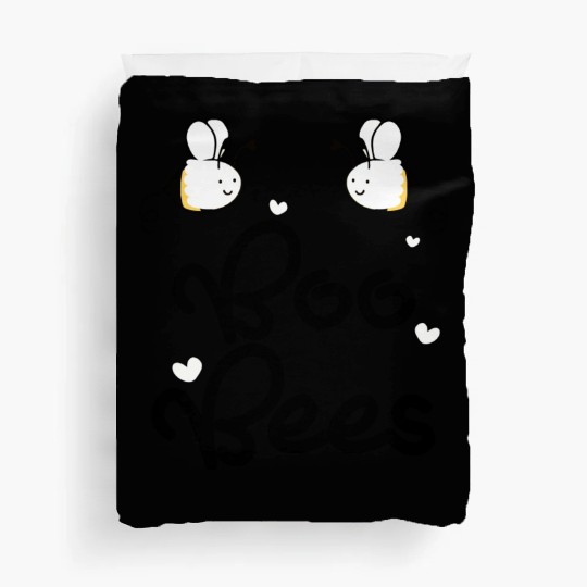 boo bees green Duvet Covers
