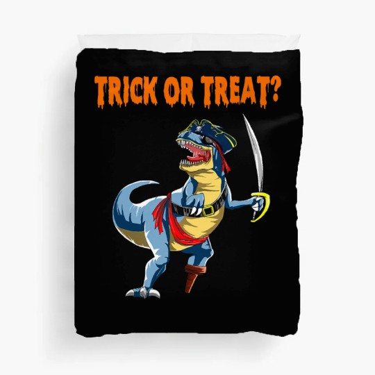Trick or Treat Halloween Dinosaur T rex Pirate Duvet Covers