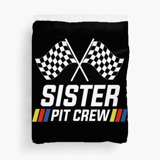 Pit Crew Sister Matching Racer Drag Racing Duvet Covers