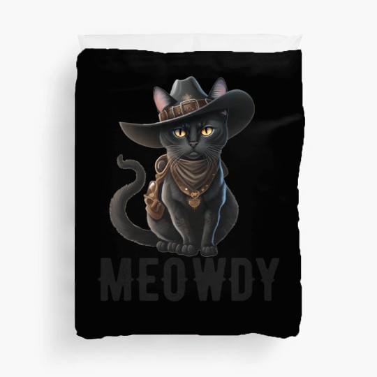Meowdy Cat Cory Music Kitten Cowboy Duvet Covers