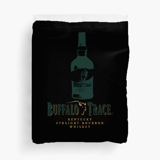 Buffalo Bourbon Whiey Bottle Gold And Green Logo Duvet Covers