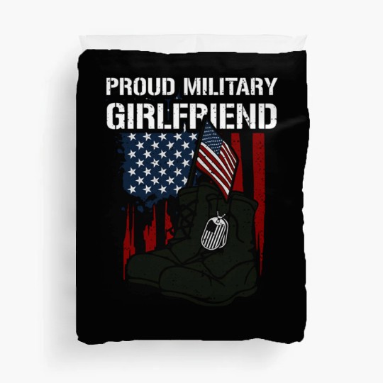 Friend Proud Military Friend Memorial Day Duvet Covers