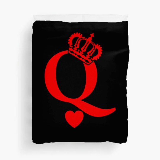 Queen Of Hearts King Of Hearts Playing Cards Deck Duvet Covers