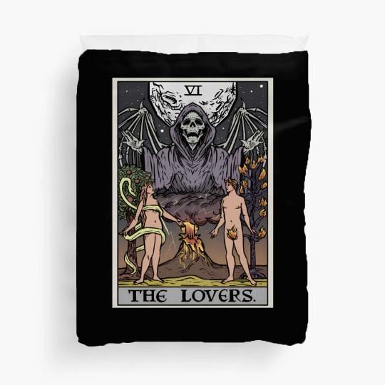 The Tarot Card Halloween Grim Reaper Gothic Horror Duvet Covers