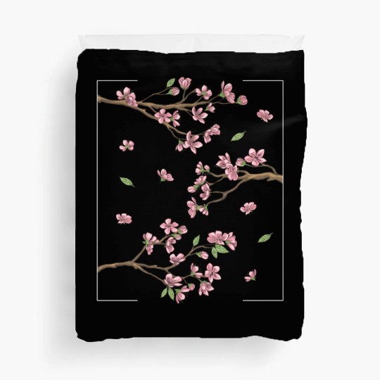 Aesthetic Japanese Style Cherry Blossom Tree Duvet Covers