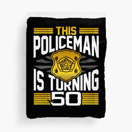 Policeman Gift 50th Birthday Gift Policeman Duvet Covers