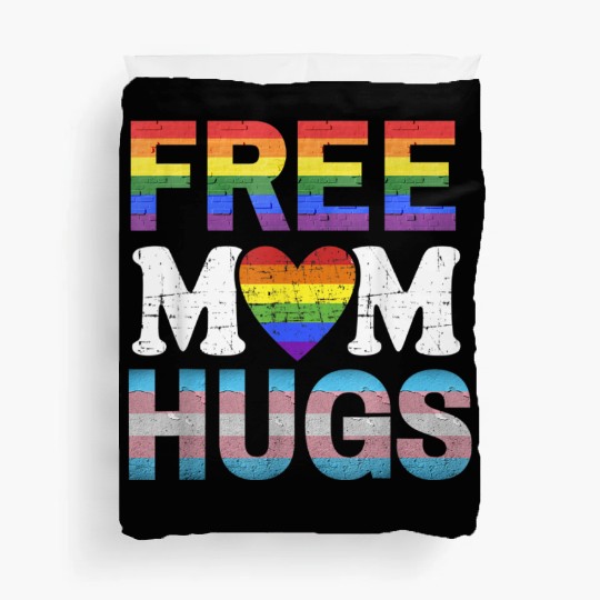 Free Mom Hugs LGBT Pride Free Brother Hugs Duvet Covers