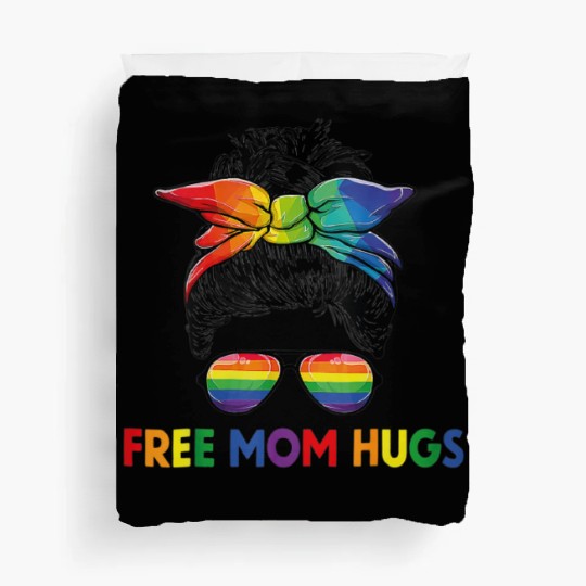 Free Mom Hugs LGBT Pride Free Brother Hugs Duvet Covers