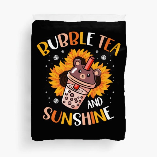 Bubble Tea And Sunshine Boba Tea Drinker Duvet Covers