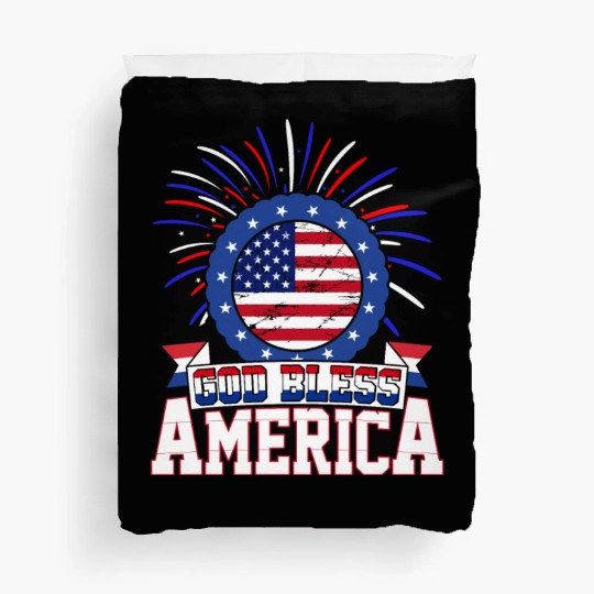 God Bless America Independence Day USA Patriot Duvet Covers
