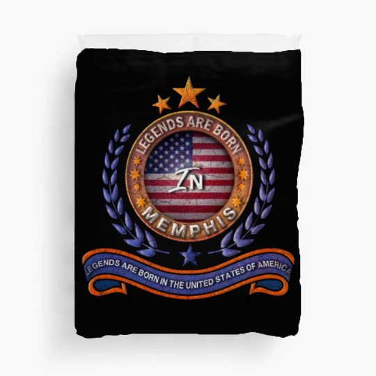 Legends of Memphis Tennessee Retro USA Flag Duvet Covers