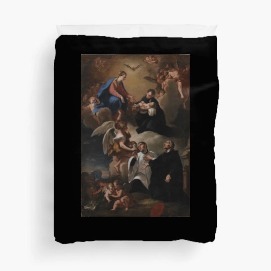 The Holy Spirit, angels and the Virgin Mary Duvet Covers
