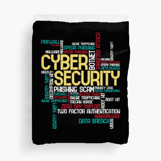 Cyber Security Hacker It Analyst Computer Programm Duvet Covers