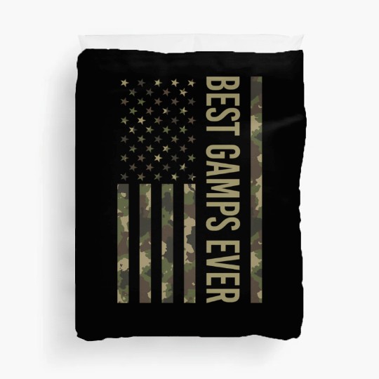 Best Gamps Ever Us American Flag Camo For Fathers Duvet Covers